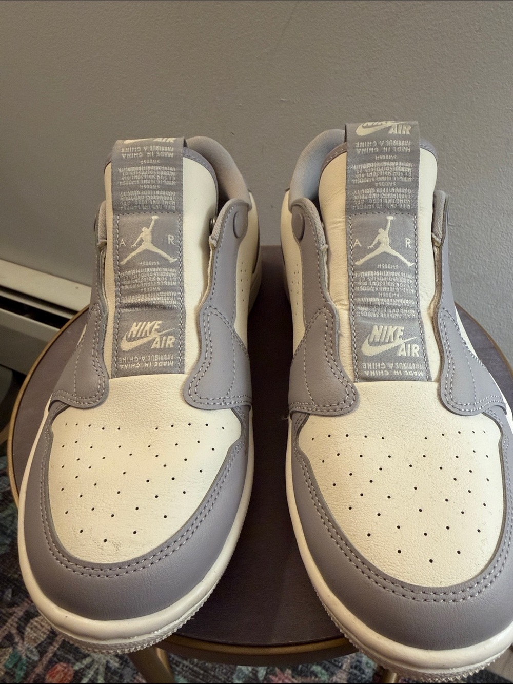 Nike Air Jordan 1 Retro Low Slip in the Atmosphere Grey colorway - Picture 2 of 8